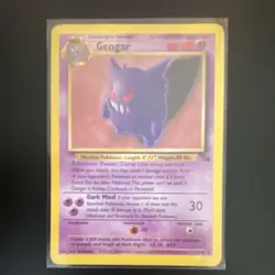 GENGAR Pokemon Gengar Fossil 5/62 Rare Unlimited Card English 1999 LP+ Non-Holo - Image 2