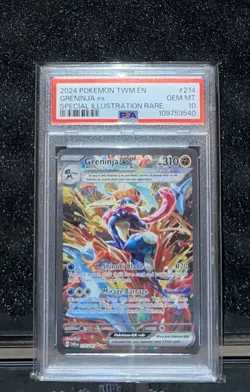 Pokemon Greninja EX 214/167 PSA 10 Gem Mint Sir 2024 SV Twilight Masquerade - Image 1