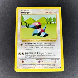 Shadowless PORYGON 39/102 Base Set - WOTC Vintage Pokemon Card 1999 - MP - Image 1