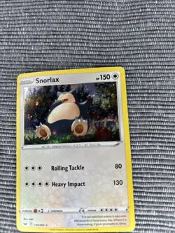 SWIRL C 🌀 Snorlax 140/202 Cosmos Holo Rare Sword & Shield Pokemon Card - NM - Image 2