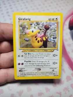 Pokemon Card Neo Destiny Girafarig 66/105 Common WOTC MP - Image 1