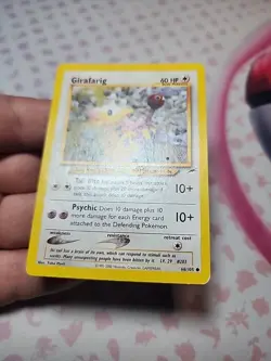 Pokemon Card Neo Destiny Girafarig 66/105 Common WOTC MP - Image 2