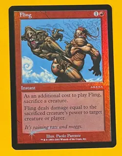MTG FLING (Foil) Arena Promo (OldManMTG 013-164) - Image 1