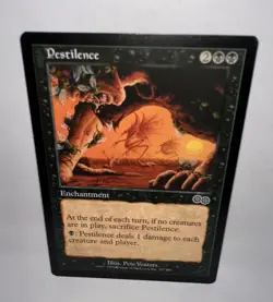 MTG * Pestilence Near Mint Never Played Urza’s Saga Regular SellbyCyn - Image 1