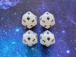 MTG Final Fantasy 4X Oversized White D20 Spindown Dice - Image 2