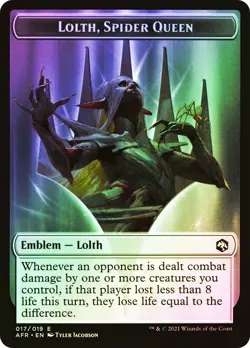 MTG FOIL {Lolth, Spider Queen Emblem} // {Treasure Token} - Adventures in the - Image 1
