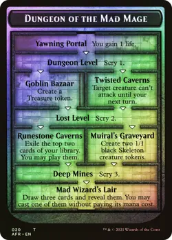 MTG FOIL {Dungeon of the Mad Mage Dungeon} // {Goblin Token} - Adventures in - Image 1