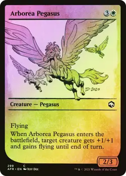 MTG FOIL Arborea Pegasus Showcase - Adventures in the Forgotten Realms #299 - Image 1