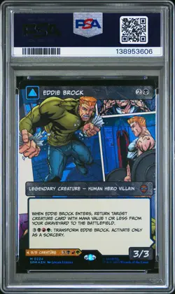 2025 MTG MARVEL'S SPIDER-MAN #0224 EDDIE BROCK/VENOM, LETHAL PROTECTOR PSA 10 - Image 2