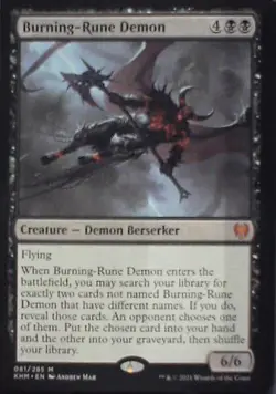 Burning-Rune Demon - Kaldheim: #81, Magic: The Gathering Nm C252 - Image 1