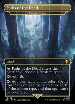 1x Paths of the Dead (Cavern of Souls) (362) ~~ Borderless - Foil NM-Mint, Engli - Image 1