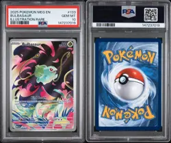 2025 POKEMON MEG EN-MEGA EVOLUTION ILLUSTRATION RARE #133 BULBASAUR PSA 10 - Image 3