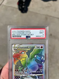 Pokemon Charizard VSTAR Secret Rare 174/172 PSA 9 Mint Brilliant Stars Rainbow - Image 2