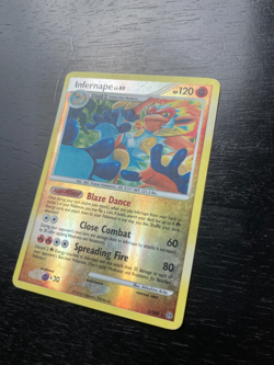 Pokemon Stormfront RARE Revers Holo Infernape Lv.49 3/100 EX/LP Condition - Image 2