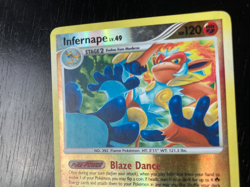 Pokemon Stormfront RARE Revers Holo Infernape Lv.49 3/100 EX/LP Condition - Image 4