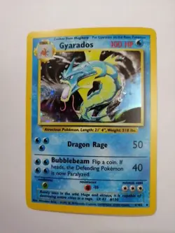 1999 Pokemon Base Set Gyarados 6/102 Holo Rare WOTC Vintage LP - Image 1