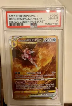 Pokemon Origin Forme Palkia VSTAR Secret Rare GG67/GG70 Crown Zenith Holo PSA 10 - Image 1