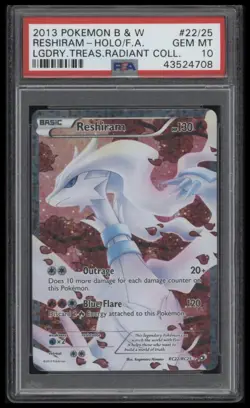 PSA 10 2013 Pokemon B&W Fa/Reshiram Legendary Treasures Radiant Collection - Image 1