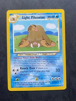 2002 Pokemon - Light Piloswine #26/105 - Neo Destiny Unlimited - Rare NM - Image 1