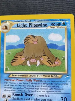 2002 Pokemon - Light Piloswine #26/105 - Neo Destiny Unlimited - Rare NM - Image 2