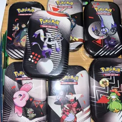 Pokemon TCG Black Bolt White Flare Unova Mini Tin Lot of 7 - Image 1