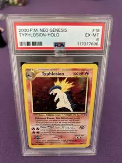 Pokemon TCG Typhlosion Neo Genesis Holo Rare #18 PSA 6 - Image 1