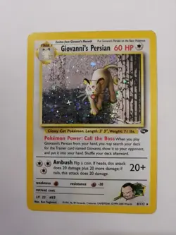 Pokemon TCG Giovanni's Persian 8/132 Gym Challenge Holo Rare LP - Image 1