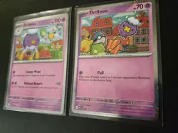 Drifloon 005 & Drifblim 006 BLACK STAR PROMO COSMOS HOLO MEGA EVOLUTION Pokemon - Image 2