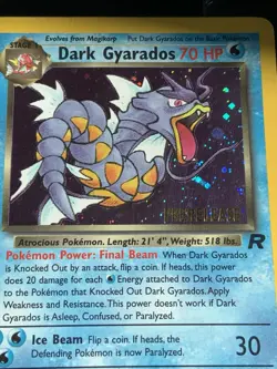 2000 Pokemon Team Rocket DARK GYRADOS #8/82 Holo RARE WOTC Pre-Release PROMO! - Image 2