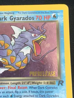 2000 Pokemon Team Rocket DARK GYRADOS #8/82 Holo RARE WOTC Pre-Release PROMO! - Image 3