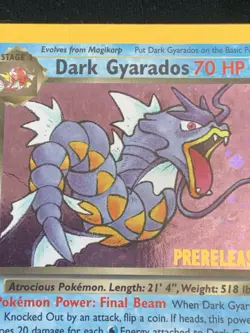 2000 Pokemon Team Rocket DARK GYRADOS #8/82 Holo RARE WOTC Pre-Release PROMO! - Image 4