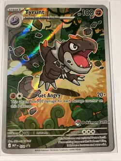 Pokemon TCG Tyrunt Black Star Promo MEP070 Pokemon Center Stamped - Image 1