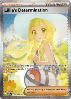 Lillie's Determination 184 Pokemon Mega Evolution Special Illustration Rare NM - Image 1