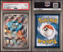 Squirtle Pokemon TCG Stellar Crown Illustration Rare Holo PSA 9 148/142 🔥 - Image 3