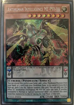 YuGiOh Antihuman Intelligence ME-PSY-YA Secret Rare 1st Edition DAMA-EN024 NM - Image 1