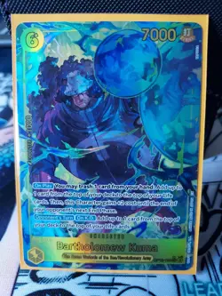 Bandai Bartholomew Kuma OP12-119 EB03 Holo One Piece CCG Character Card 7000 Po… - Image 1