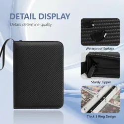 4 Pocket Trading Card Binder, Premium PU Card Collection Binder,400 Double Si - Image 4