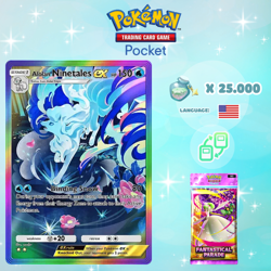 Pokemon TCG Pocket - Alolan Ninetales ex Rainbow Card (English) - Image 1