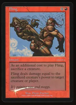 2001 MTG Magic the Gathering Card Fling Foil Arena Promo TCG - Image 1