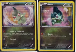 POKEMON 2x AXEW 12/20; 13/20 DRAGON VAULT HOLO NM 2012 RELEASE (A3) - Image 1