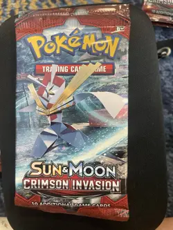 Pokemon Sun & Moon Crimson Invasion Booster Pack TCG Factory Sealed 820650802492 - Image 1