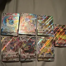 Pokemon TCG Evolving Skies VMAX Eeveelution Foil Card Lot English (7 Cards) - Image 1