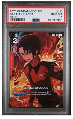 Gundam Card Game - Battle Of Aces - GD01-111 R+ - Alternate Art English PSA 10 - Image 1