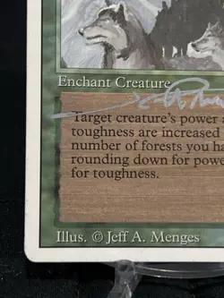 Magic the Gathering Revised Aspect Of Wolf ~LP/MP~ Signed By Jeff A. Menges - Image 5