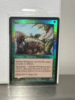 Magic: The Gathering Nimble Mongoose Green Creature Foil Terese Nielsen 258/350 - Image 1