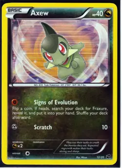 POKEMON 2x AXEW 12/20; 13/20 DRAGON VAULT HOLO NM 2012 RELEASE (A2) - Image 3