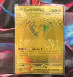 Pokemon Mega Charizard Y ex Full Art Foil Gold Card EX 294/217 - Image 2