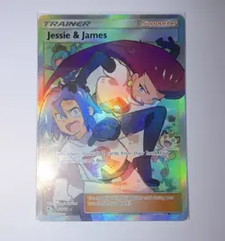Pokemon TCG Jessie & James Trainer Supporter Holo Card 68/68 2019 - Image 1
