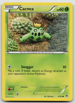 Cacnea 4/162 XY - BREAKthrough Yuka Morii Clay Art Pokemon TCG Card - Image 1
