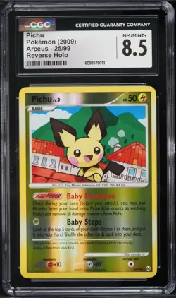 CGC 8.5 - 2009 Pokemon Pichu Reverse Holo Platinum Arceus 25/99 - Image 1